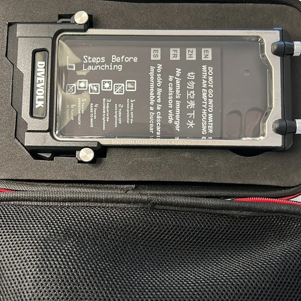 SeaTouch 2 Pro with wide angle lens, macro lens, red filter, and lens adapter